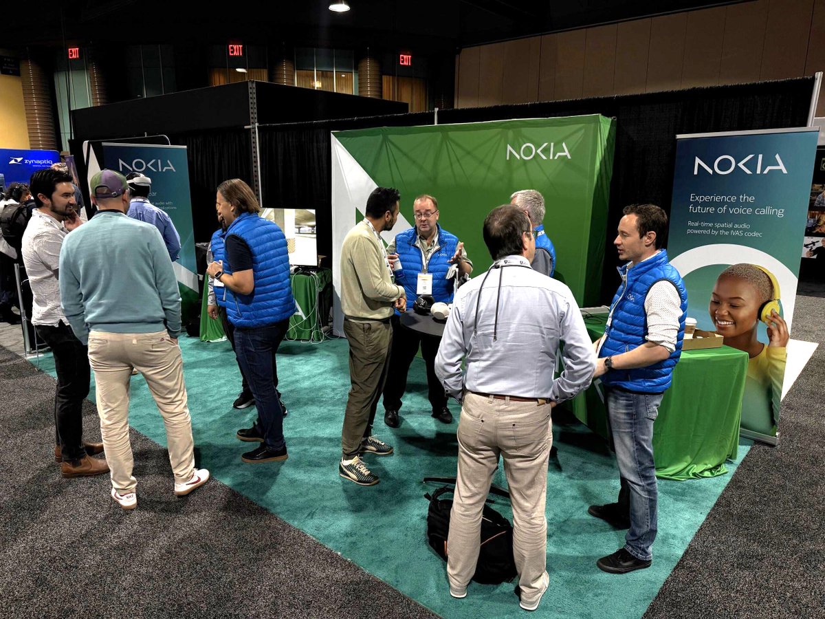 NokiaAudioTech's tweet image. 🎧Shaping the future of immersive audio at #AES Long Beach

From demos of MPEG-I immersive audio &amp;amp; 3GPP IVAS voice codec to expert panels &amp;amp; papers, this year’s show is a wrap! Excited by the great discussions on the future of VR/AR audio.

🔗 Learn more: nokia.ly/4i9SlvN