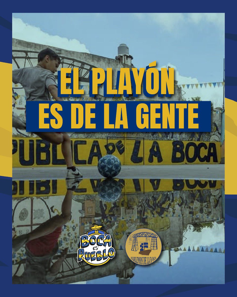 BocaEsPueblo's tweet photo. Hace 35 años, la esquina de Del valle Iberlucea y Lamadrid fue abandonada y se transformó en un baldío que, a su vez, fue foco de infecciones y de inseguridad. La comunidad boquense tomó nota de esa situación y reacondicionó el lugar, cortó las malezas, lo limpió, lo pintó, y todo aquello que ni el privado ni el Estado quisieron hacer.

Con el correr de los años, ese playón se transformó en uno de los centros sociales más importantes de nuestro querido barrio. Fue escenario de ensayo de Los Amantes de La Boca, hoy lo es de Los Príncipes de La Boca, y además funciona el Playón Futbol Club, un club "sin techo" que desarrolla una inmensa tarea socioeducativa, conteniendo a ligas infantiles y de jóvenes que compiten en distintos torneos.

Pasaron las décadas y sectores cercanos a esa esquina dejaron de ser despreciados por las autoridades y pasaron a ser codiciados por los empresarios, ante su revalorización y el aumento del turismo.

Ahora el Estado y los privados utilizan la imagen de nuestro mítico playón (que si fuera por ellos sería un baldío lleno de ratas) para promocionar el turismo en nuestra Ciudad y por supuesto, en La Boca. Una esquina donde confluyen turistas de todas partes del mundo y los vecinos, convirtiendo a Lamadrid e Iberlucea en uno de los puntos neurálgicos más genuinos -y especiales- del barrio.

No es novedad que La Boca es uno de los territorios más organizados de todo el país y tiene una comunidad muy fuerte, con un sentido de pertenencia que no existe en el resto de la Ciudad. Fue, justamente, esa comunidad la que puso el pecho cuando las autoridades desaparecieron y cuando a ningún empresario le parecía redituable, se arremangó y transformó esa esquina en una de las más importantes para los vecinos y más visitadas del país. Ahora que quieren adueñarse del sacrificio de la gente y robarle un espacio tan grande a la comunidad del barrio, la comunidad se va a volver a plantar para defender lo que construyó con sus propias manos. 

Si fuera por ellos, La Boca sería un barrio turístico repleto de torres con Airbnb, sin habitantes. Pero se confunden, porque La Boca no es solo sus calles, es su gente. Y La Boca no se vende.