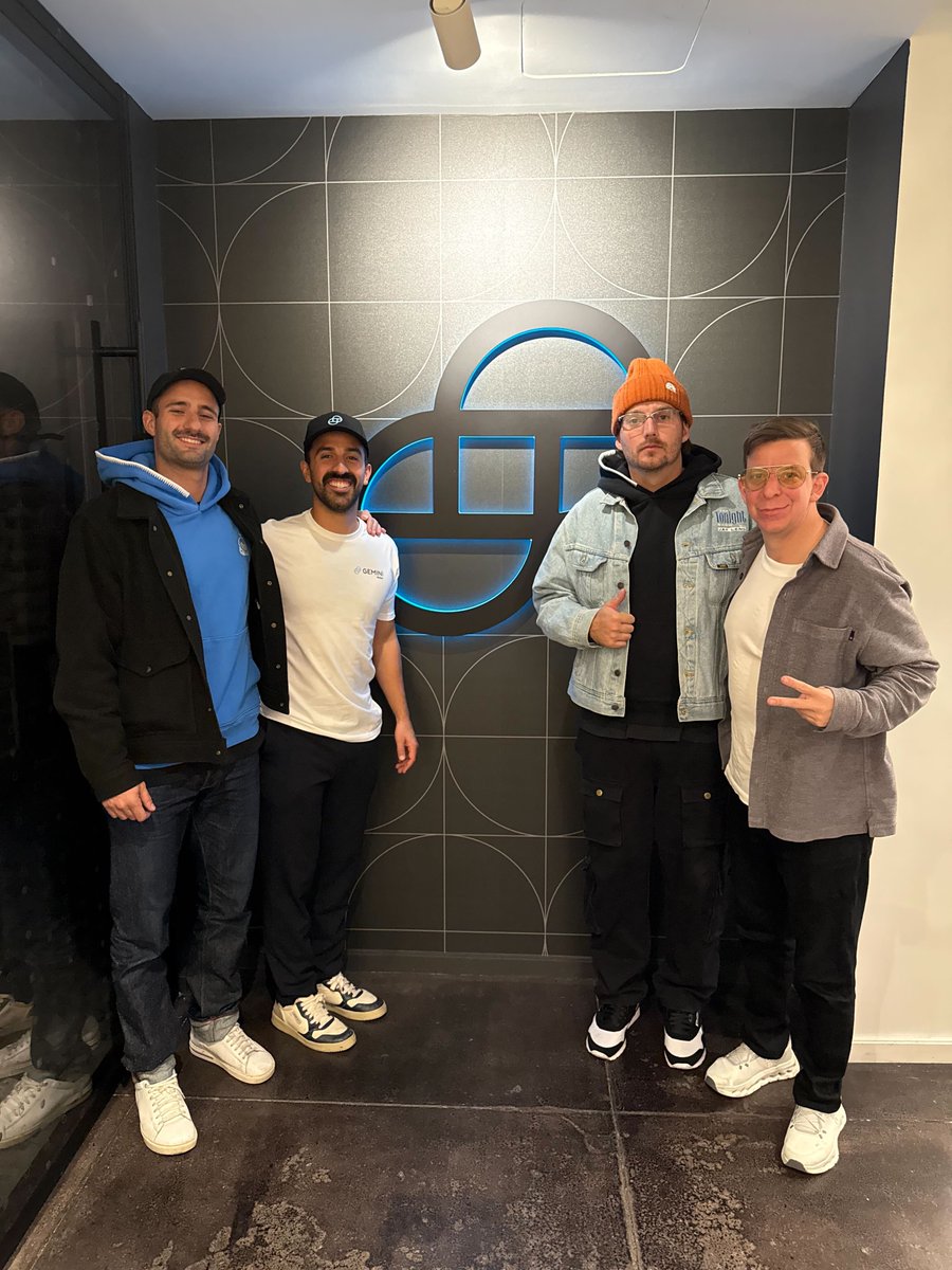 Gemini's tweet image. Met a few strangers making videos on the street and gave them a tour of the Gemini office. They said they are really interested in crypto. 

Any advice for them?