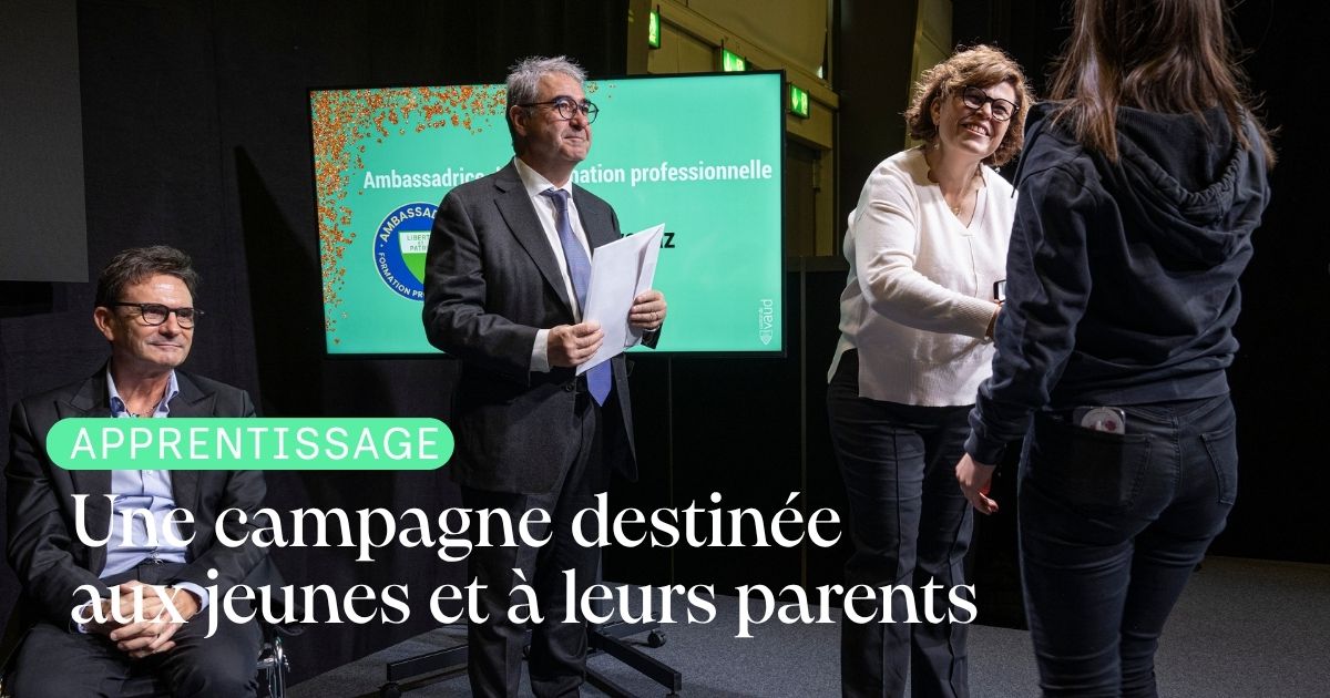 EtatdeVaud's tweet image. [APPRENTISSAGE] Une campagne destinée aux jeunes et à leurs parents et de nouvelles actions pour valoriser la formation professionnelle

#Vaud #apprentissage

vd.ch/actualites/com…