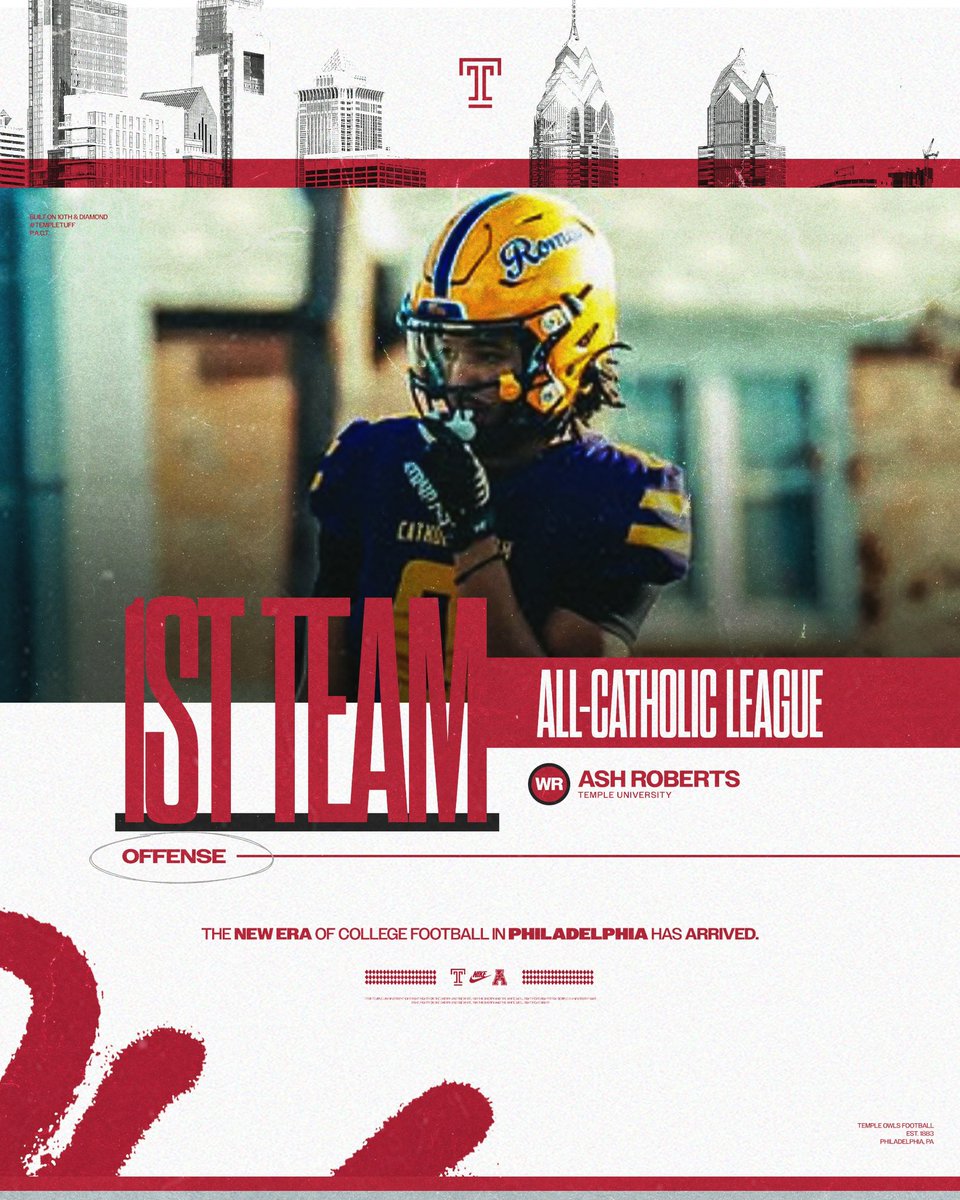 blessed to be 1st team all catholic wr #templetuff <a href="/WRTreezy/">Roy Roundtree</a> <a href="/CoachAhmadTUFF/">Khalil Ahmad</a> 
<a href="/EdOBrienCFB/">EdOBrien247</a> <a href="/RomanCatholicHC/">Coach Prete</a>