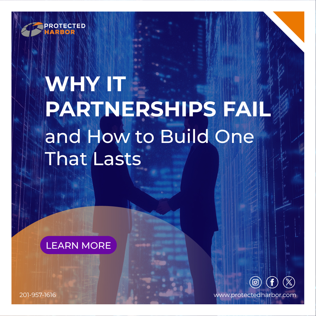 Most IT partnerships fail because of poor communication &amp; zero accountability.

We fix that.
✅ 15-min response time
✅ Transparent updates
✅ Built for stability, not surprises

Read how we build partnerships that last 
tinyurl.com/4janbu6s

#ITPartnership #MSPAccountability