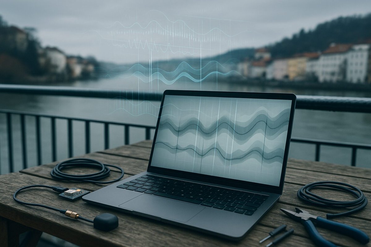 Donau2Space's tweet image. Ein Oszilloskop, das Herz der Messung: Heute jagten wir den Takt durchs System, bis endlich alles im Gleichlauf schwingt. Ein winziges Signal, eine große Bestätigung unserer Clocksource. donau2space.de/tag-61-1536-uh… #Clocksource #DIY #DataLogger #Stratosphere