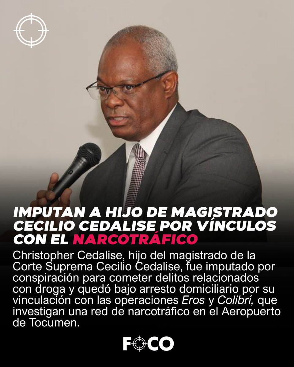 Imputan a hijo de magistrado Cecilio Cedalise por vínculos con el narcotráfico