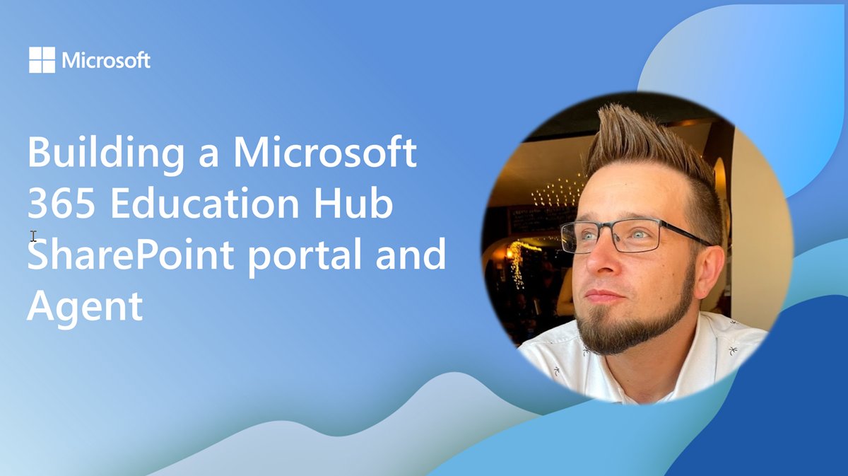 Microsoft365Dev's tweet image. 💡 Build an Education Hub and an action‑taking agent in #Microsoft365

Let @gissisim show you site provisioning from templates; status checks; plus an site that answers “how do I…?”; powered by #PowerAutomate and #SharePoint lists.

📺 Watch now → msft.it/6016tRURE