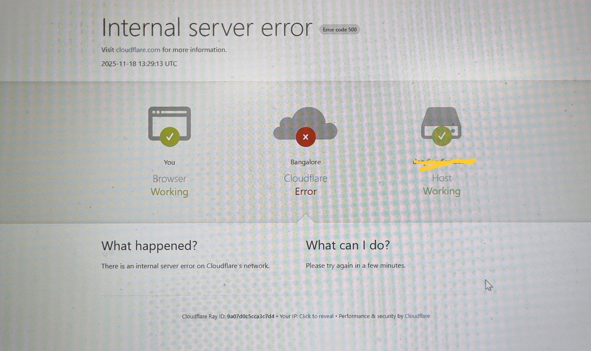PradyXL's tweet image. To be a #CSM at a frontline ETLM platform when #Cloudflare goes bottoms up!! #workplace #cloudflareconnect 🤦🏽