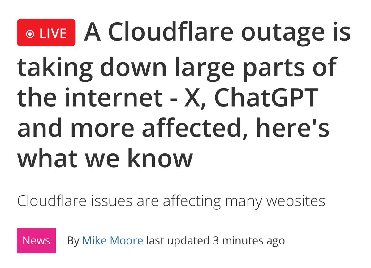 Reality_Train's tweet image. All of crypto: “We’re decentralized!”

—Cloudflare goes down—

—“Decentralized” Apps go down—