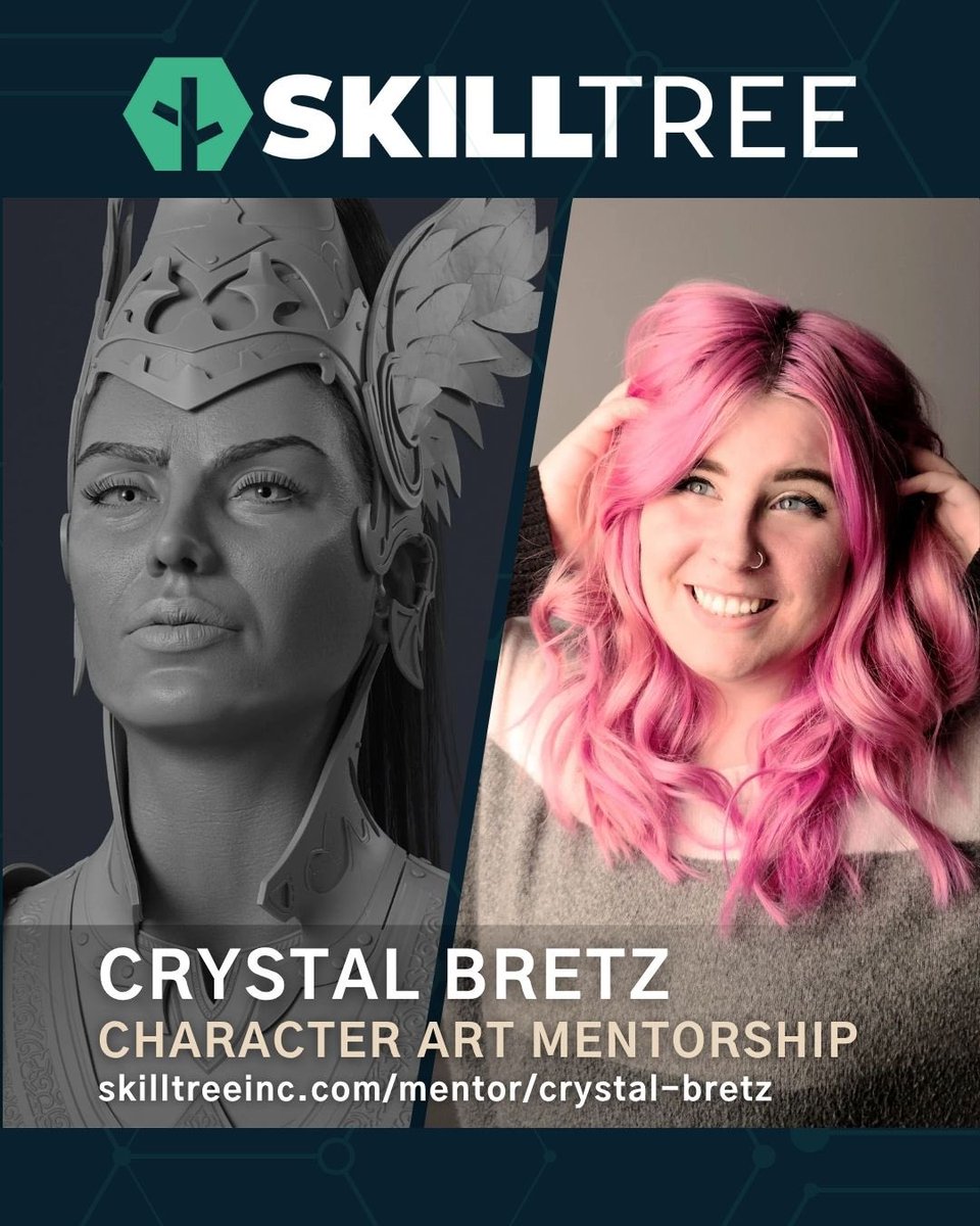 SkillTree_inc's tweet image. Develop studio-ready character art skills 🎨

Crystal Bretz guides you through modeling, lookdev, grooming, and anatomy with a clear, professional workflow.

Click the link in our bio and start your SkillTree journey today 👆

#characterart #skilltreeinc #gamedevelopment…