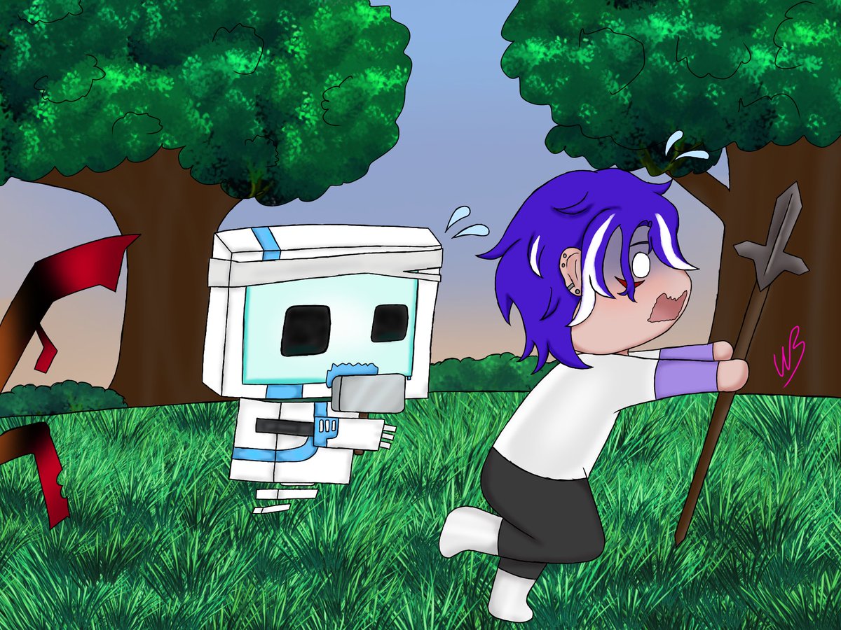 #RiiIllust just a little something inspired from the mc stream. (Tried my best but honestly not my usual art style)