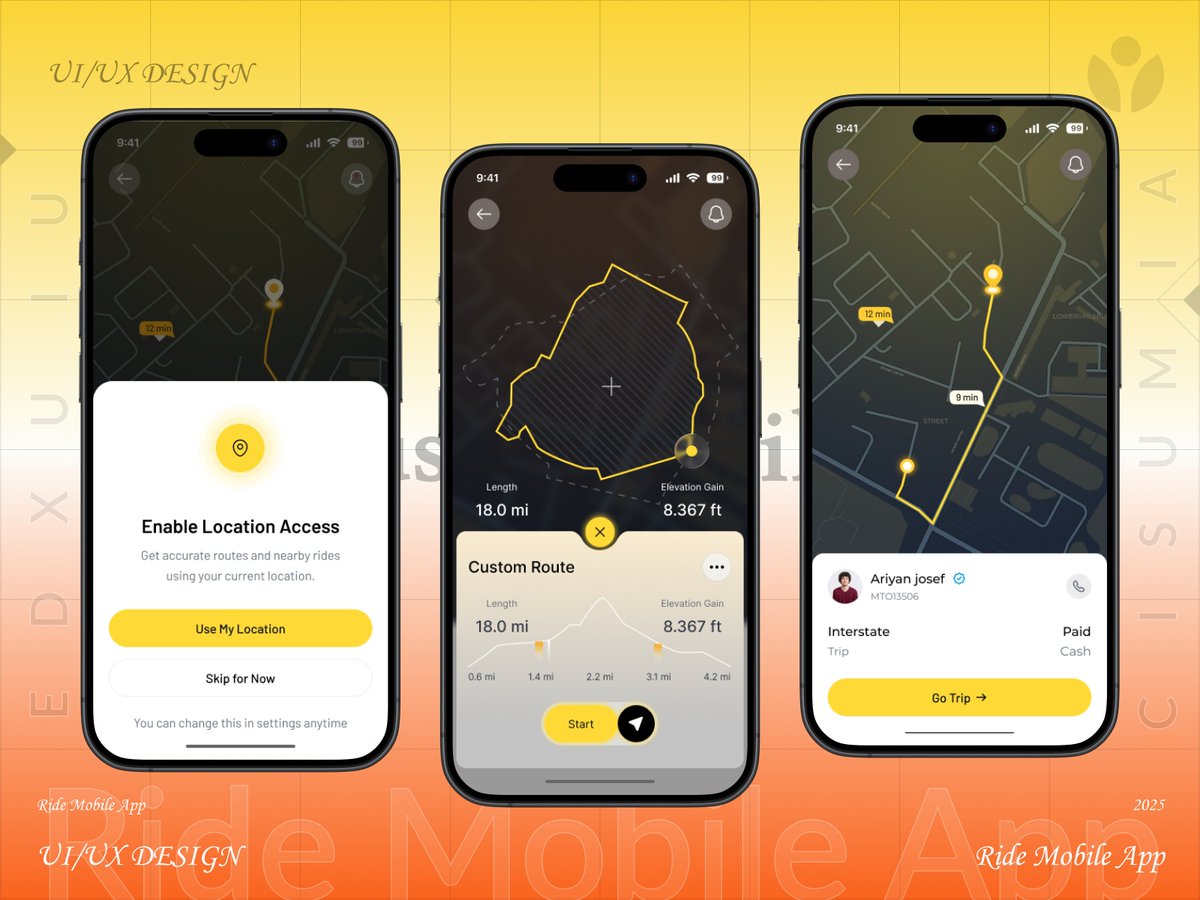 helloalamin9's tweet image. ChatGPT said:

🛵 Ride Navigation Mobile App – Modern UI Design ✨
Thank you for checking out my design! 🙏
Let’s connect and collaborate:
🔗 Telegram: @uialamin9
✉️ Email: uimdalamin9@gmail.com
📞 WhatsApp: 01938-339602
#RideNavigation #NavigationApp #RideApp #MobileAppDesign