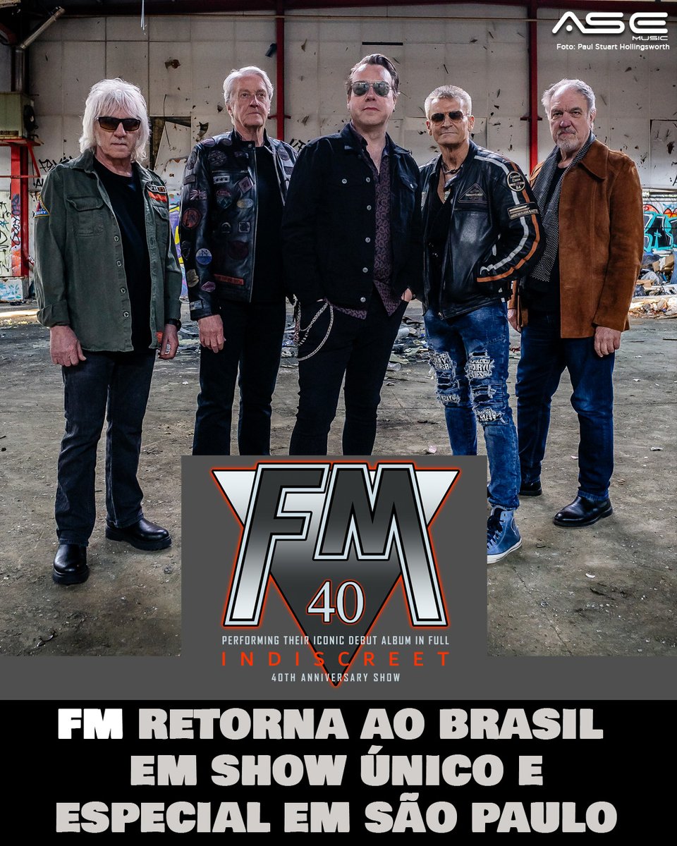 ASEpressmusic's tweet photo. 🎸 Grupo britânico de AOR/Melodic Rock *FM* retorna ao Brasil em show único e especial em São Paulo celebrando o álbum "Indiscreet" 🔗 Confira as infos no site da ASE Music em https://t.co/6vV7bIvuWQ
#FM #hardrock #AOR #asemusic #asepress #indiscreet https://t.co/UgAPrdlJnG