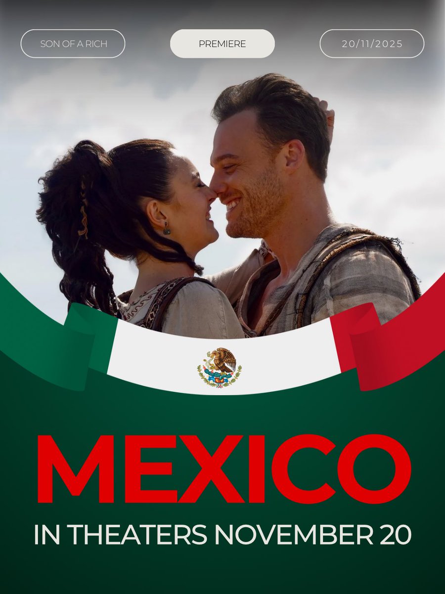Mexico, get ready!
⠀
November 20 — only in theaters.
Don’t wait. Don’t think twice.
Grab your friends, grab your tickets — and run to see Son of a Rich!
⠀
Hasta pronto, México! 🇲🇽 See you at the movies!
_____________________