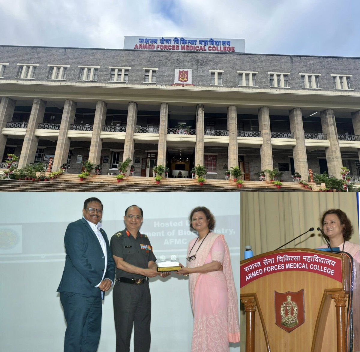 Barnali18310043's tweet photo. Keynote Address at AFMC: Honored to deliver the Keynote Address at AFMC, Pune, and to be felicitated by Maj Gen Atul Sheth, Dean &amp; Officiating Commandant.
Returning from the AFMC, my heart is full — with learning, meaningful connections, and deep inspiration. Thanks @KDAHMumbai https://t.co/WQWIGQwejP