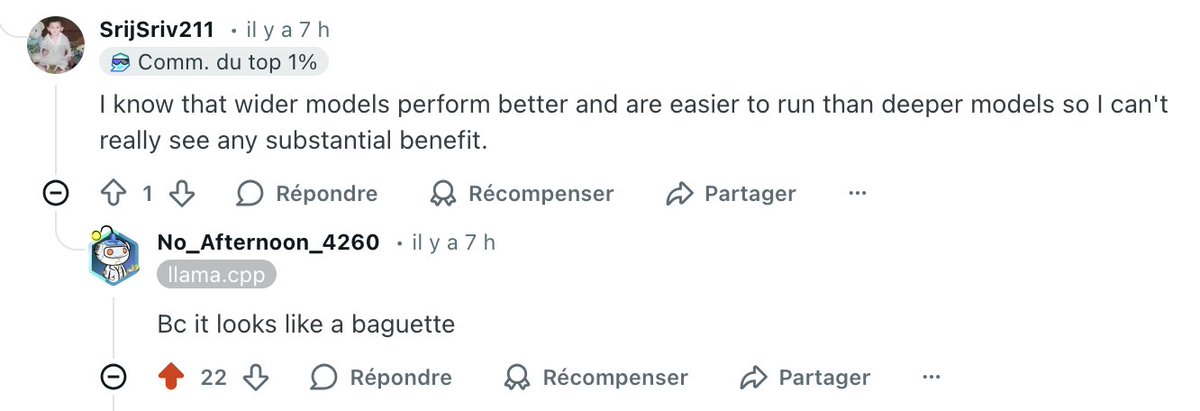 我曾考慮在 LocalLama 中添加關於法國麵包型號的詳細信息，但社區已經處理好了一切。