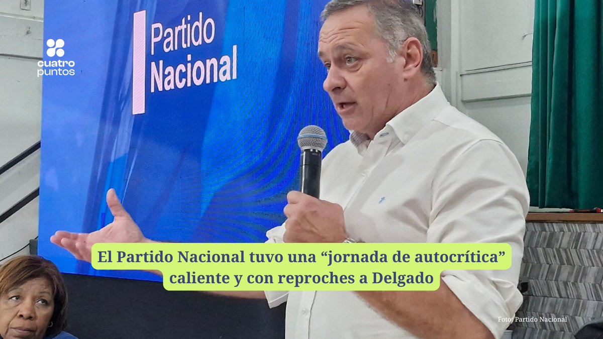 EL PARTIDO NACIONAL TUVO UNA “JORNADA DE AUTOCRÍTICA” CALIENTE Y CON REPROCHES A DELGADO

⚫ El último fin de semana, en Las Piedras, se realizó la penúltima “jornada de autocrítica” del Partido Nacional tras la derrota electoral en 2024, instancias que reúnen a dirigentes y