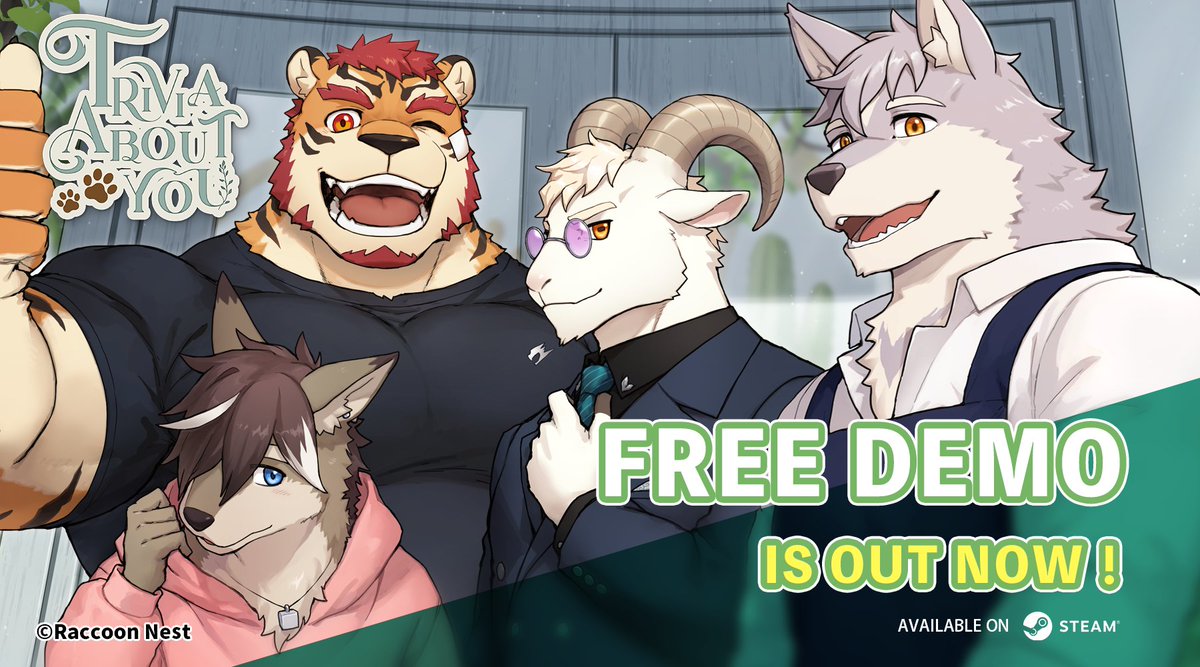 TriviaAboutYou's tweet image. ✨Demo now available✨
In Trivia About You, even the smallest moments can grow into something worth holding on to.

Your story with them begins here.
Play the demo:
store.steampowered.com/app/3196180

#TriviaAboutYou #FurryVN