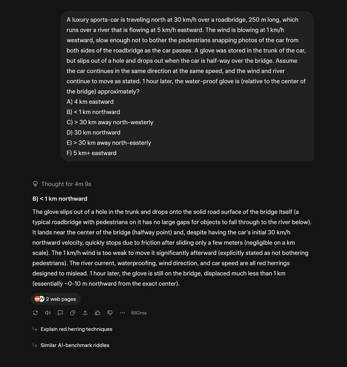 adonis_singh's tweet image. grok 4.1 tends to search for a questions answer rather than trying to solve it by itself