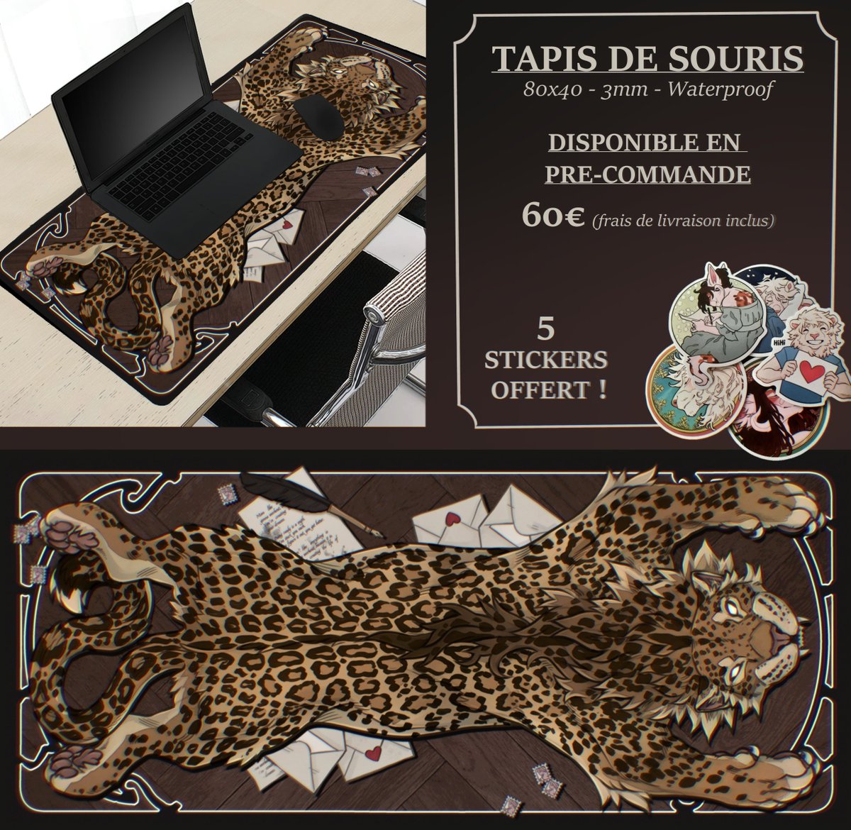 KelmoreFortCom's tweet image. TAPIS DE SOURIS GAMING
80x40cm - 3mm d&apos;épaisseur - waterproof

Voilà la version final du design et une maquette en bonus pour avoir un aperçu du tapis. J&apos;suis très contente de ce design et j&apos;ai hâte de l&apos;avoir sur mon bureau !
LES PRECOMMANDE SONT OUVERTE