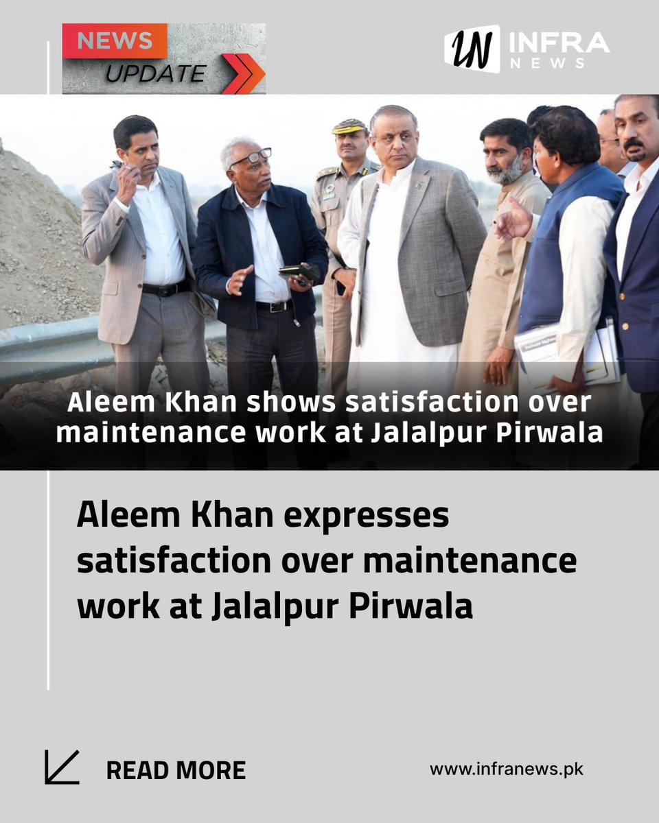 infranewspk's tweet image. ISLAMABAD: Federal Minister for Communications, Abdul Aleem Khan expressed satisfaction over the National Highway Authority’s teams actively working on the restoration and...

Read Full Story Here: infranews.pk/aleem-khan-exp…

#infranews #AleemKhan