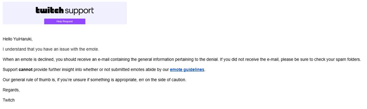 Oh you want a response to our changed TOS that affects you? sorry... i dont think so but we will keep allowing people in the vrchat category to basically strip and sit on their viewers and do blatant fetish content HAPPY VTUBER WEEK GUYS!