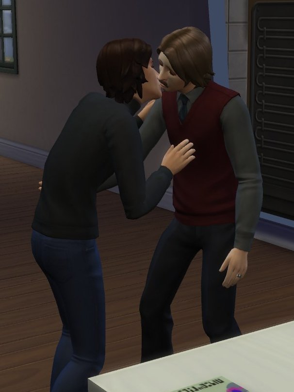 sneakertin's tweet image. i love sims cus what do you mean i can look at poly beatles kissing eachother all day long for free