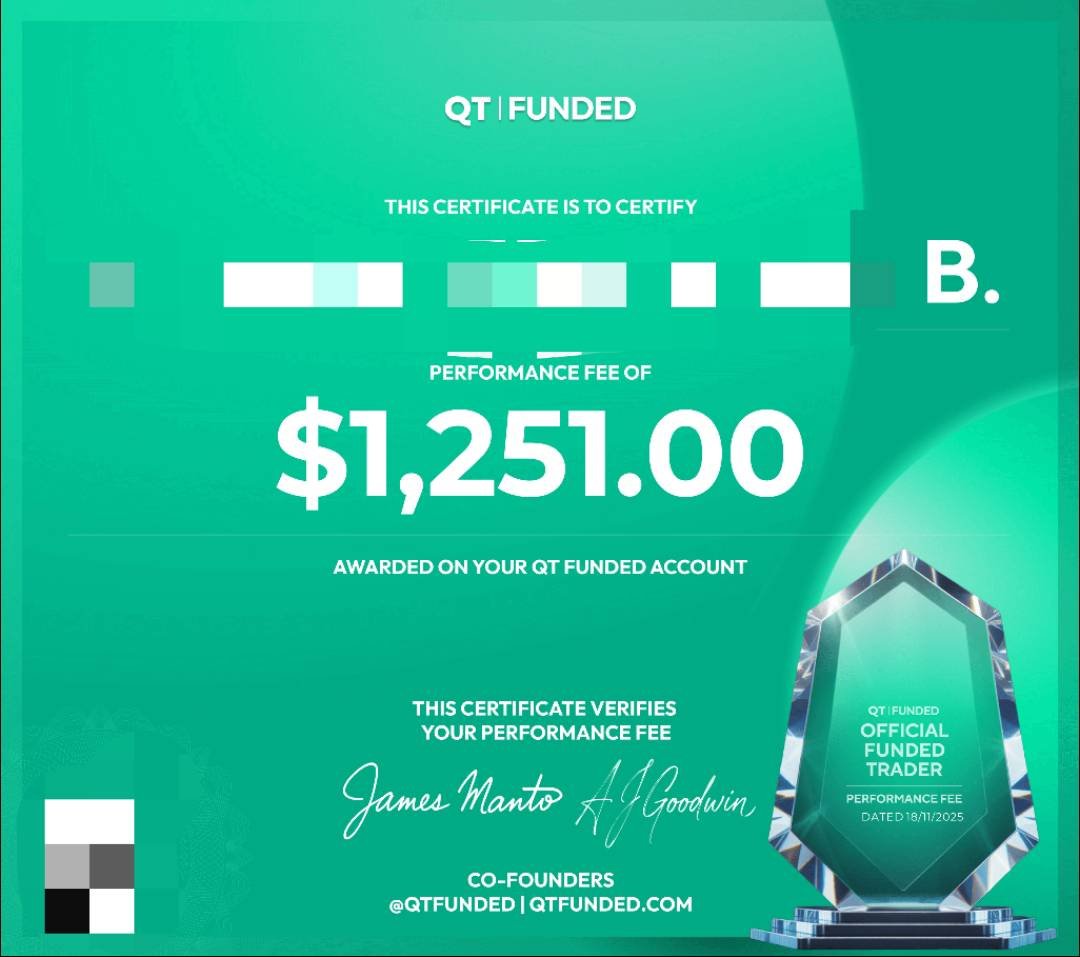 Another payout with <a href="/QtFunded/">QT | FUNDED</a> , Smooth process.  
Follow the rules = get PAID.

Thanks <a href="/AlexQuantTekel/">Alex</a> &amp; <a href="/JamesQuantTekel/">James</a> 
SIUUUUUUUUU!!!!!!