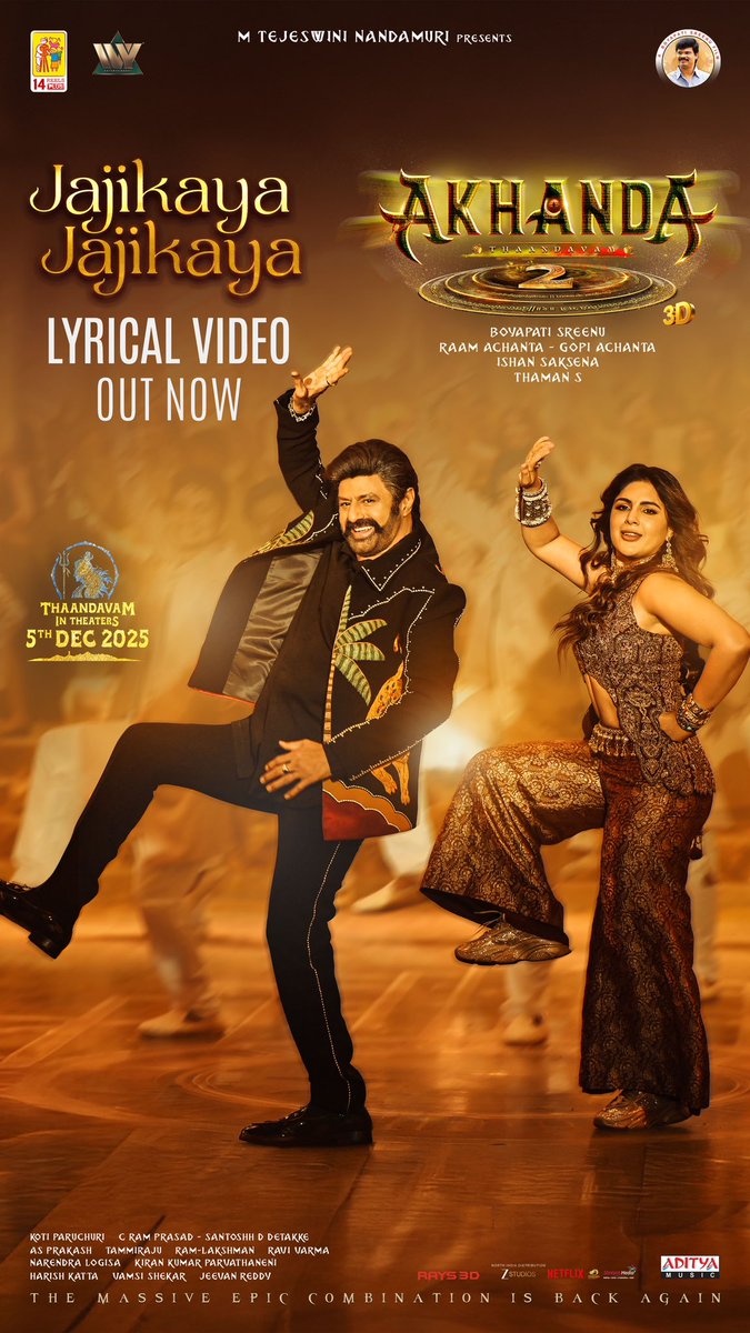 RaamAchanta's tweet image. GOD OF MASSES 
Massssssss blastttttttt🔥🔥🔥🔥🔥

#JajikayaJajikaya song

youtu.be/DKC0p6OdhRU

#Akhanda2