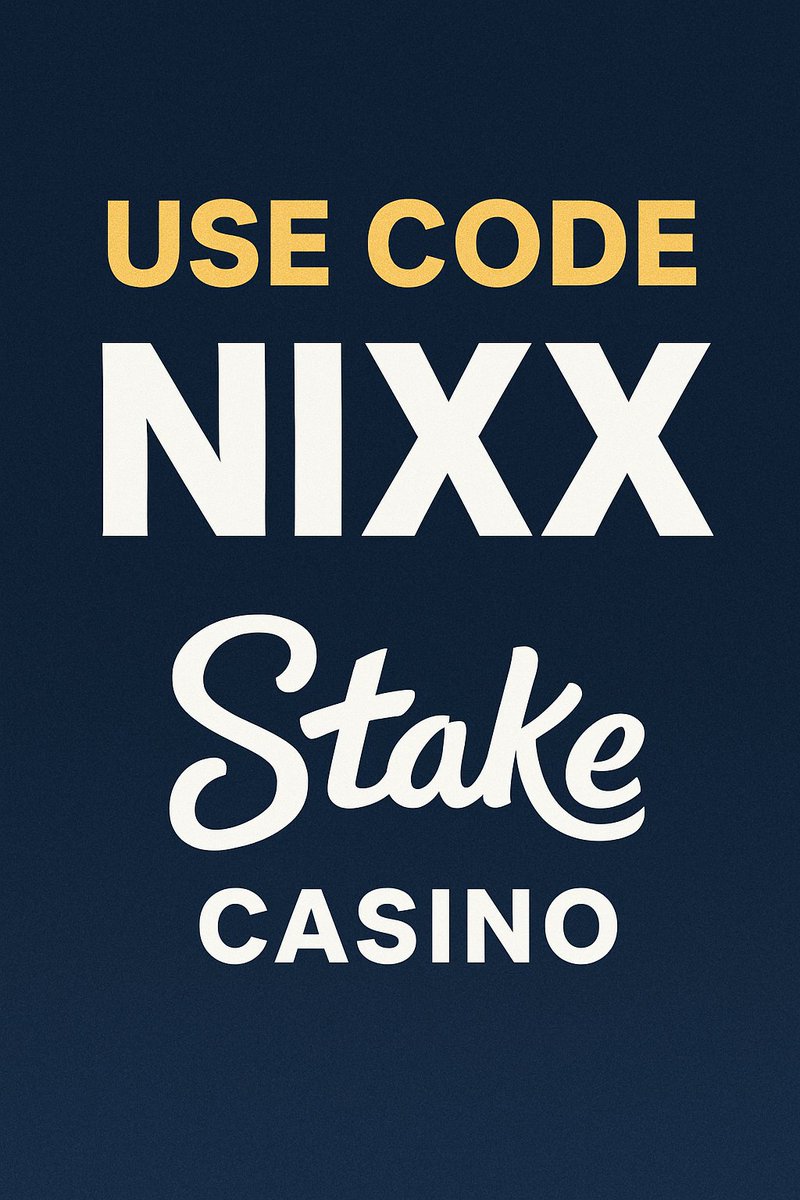 USE CODE NIXX ON STAKE.COM
Live in Kick almost everyday 
kick.com/nixxfn