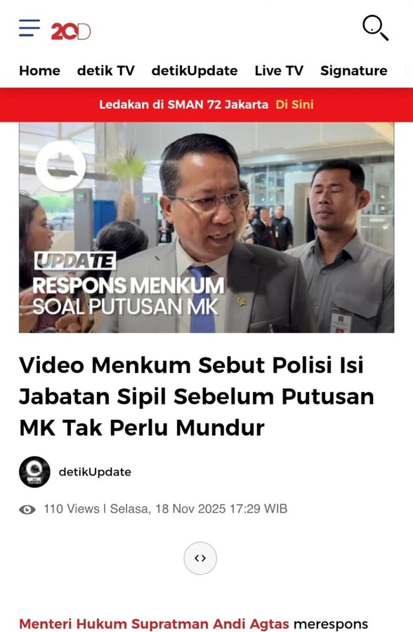 favvogirl's tweet photo. Pernyataan Menkum soal polisi yang mengisi jabatan sipil sebelum Putusan MK dan tidak perlu mundur perlu disikapi dengan informasi yang jelas agar tidak menimbulkan salah paham. Masyarakat diajak memahami berdasarkan Fakta Bukan Hoax. #MenyikapiPutusanMK #MenyikapiPutusanMK https://t.co/tmOrvPaMpj