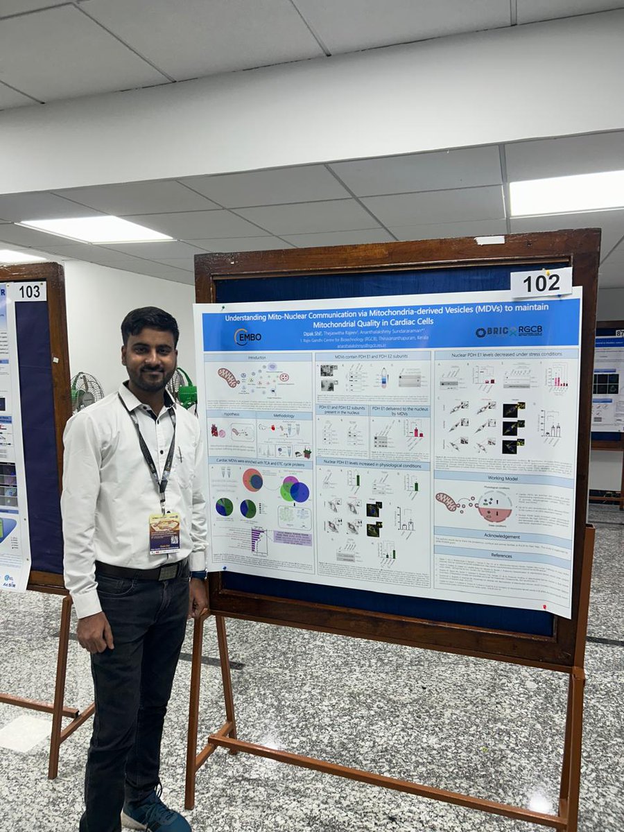 DIPAKSHIL_12's tweet image. Won Best Poster Award at EMBO Lecture Course: Structure, Function and Quality Control of Proteins in Cell Organelles. 
Grateful for the inspiring discussions, feedback and support from the scientific community.  Excited for what&apos;s next! 💫
#EMBO #PosterAward #Mitochondria