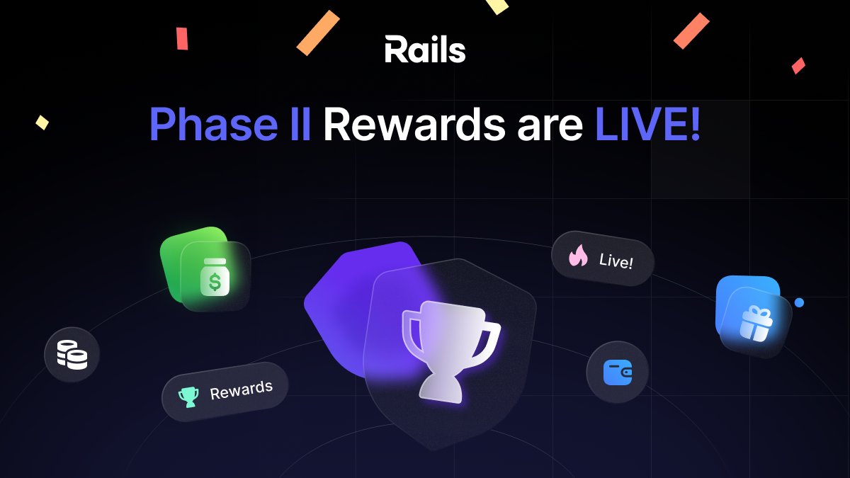 rails_xyz's tweet image. Rails Rewards Phase II is ongoing.

300,000 points are distributed for the weekly leaderboard and participation points for every active trader.

Start here → trade.rails.xyz