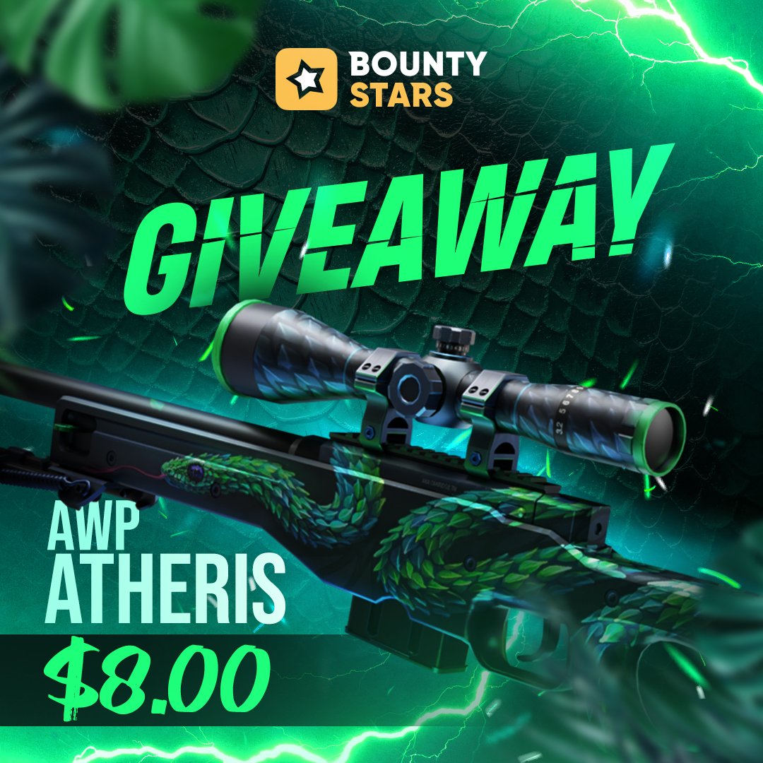 🎁GIVEAWAY🎁5 x AWP ATHERIS | 5 x $8

➡️TO ENTER:
✅ Follow <a href="/bounty_stars/">bountystars.com</a>
✅ Retweet
✅ Tag 3 friends

⏰ Giveaway ends in 5 days!