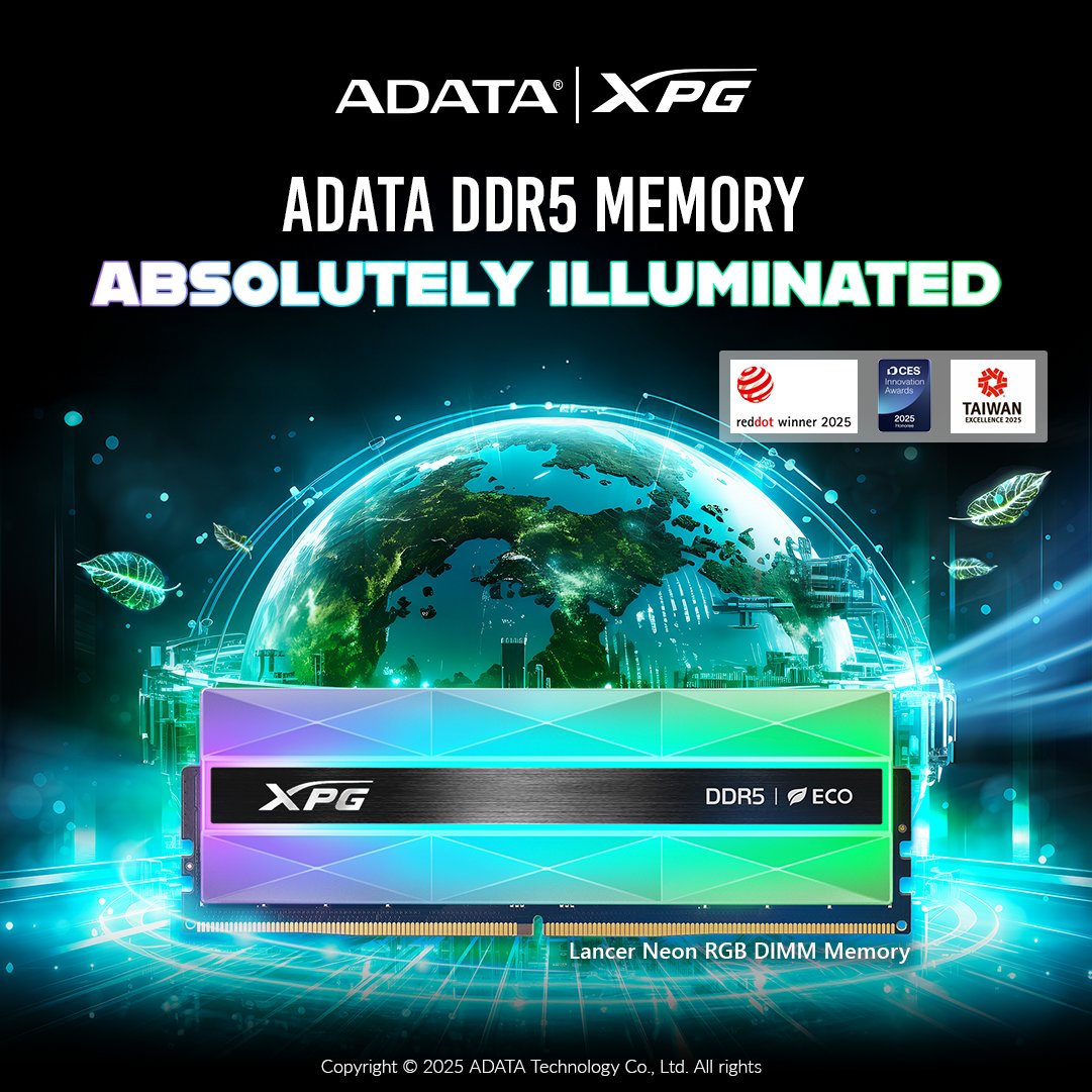 SpireTechnology's tweet photo. 𝗨𝗽 𝗬𝗼𝘂𝗿 𝗚𝗮𝗺𝗲. 🎮

@XPG_Global  DDR5 desktop and laptop gaming DRAM modules have excellent performance without fretting over compatibility.

DDR5 Modules are available here: https://t.co/HcCmmDC1da

#adata #xpg #ddr5 https://t.co/9WlulrAuib