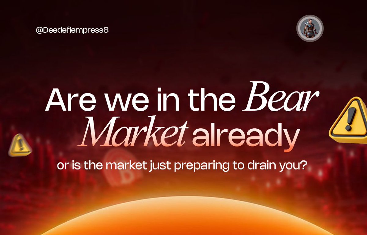 Are we in the bear market already?

It was a really bloody week and almost all alts bleeded due to Bitcoins fall.

Is this a perfect time to trade? Is it advisable to trench?

Here’s what you should do.

As a seasoned and experienced trader, take this advice for free from me. 

I