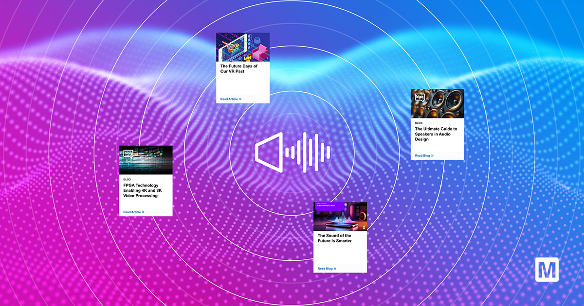 MouserElec's tweet image. Design next-gen audio/video systems with Mouser’s A/V Resource Center. Explore AI-driven spatial audio, HDR streaming, MEMS tech, and more—plus the latest components from TI, Infineon, Ezurio, Cirrus Logic, and AKM.

Build smarter A/V solutions at Mouser: mou.sr/audio-video-tw