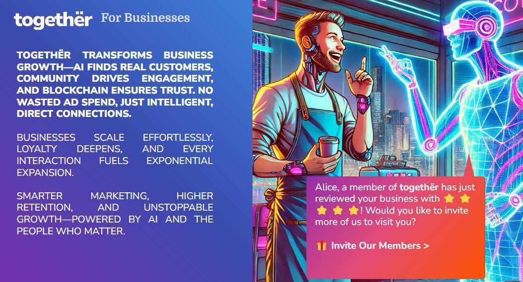 tgtwtf's tweet image. ⚡️ HAVE YOU NOTICED HOW FAST THE WORLD IS CHANGING? 😀

AI, blockchain, and community-driven systems are transforming the way we earn, spend, and build value.

Togethër is creating an ecosystem where every action rewards the user, every business grows smarter with AI, and the…