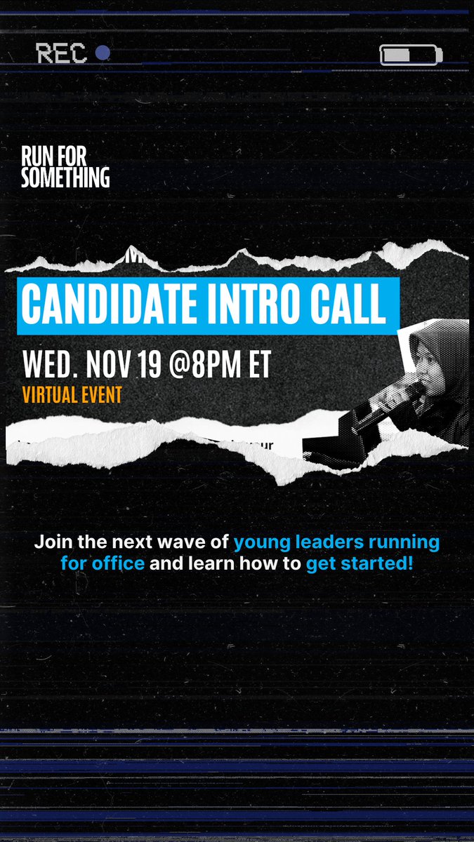 runforsomething's tweet image. Feeling fired up with all the wins lately? Hit the Candidate Intro Call on Nov. 19 at 8pm ET and get the real scoop on running for office.

Sign up → bit.ly/4iaMGpo