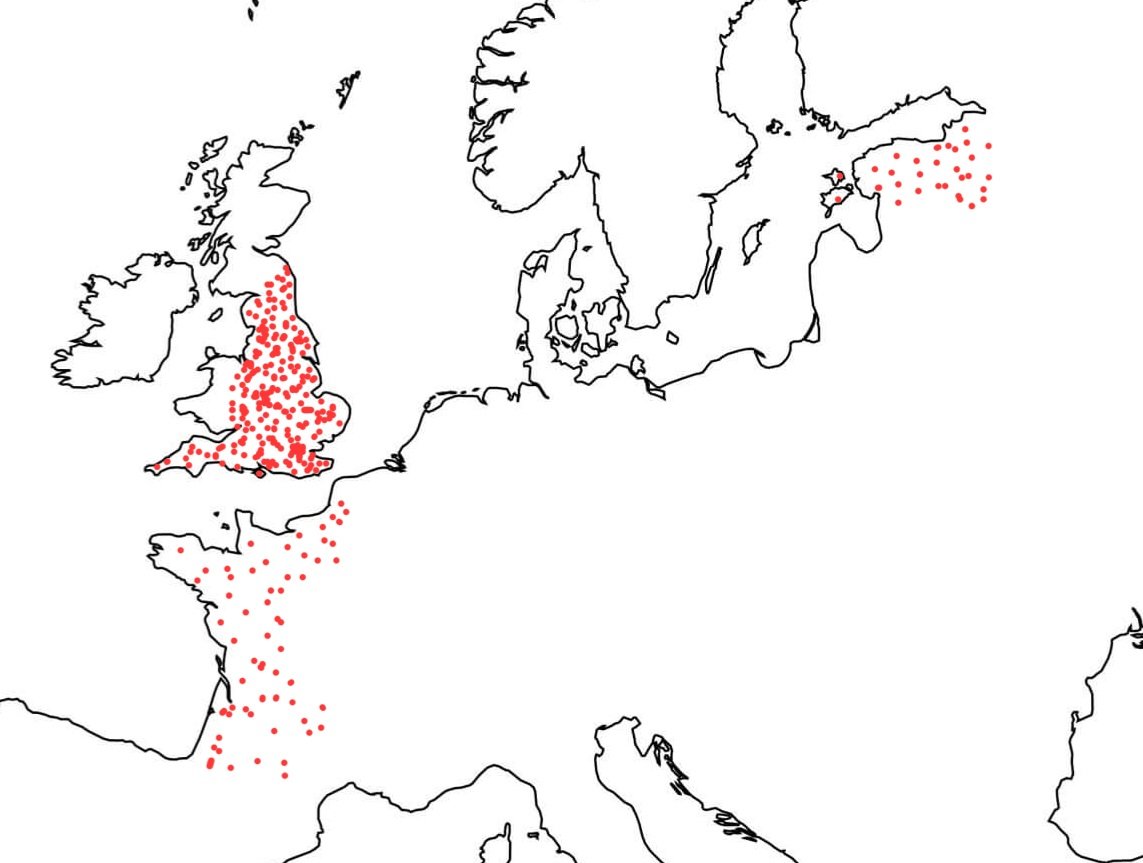 250 people were asked to identify England on a map