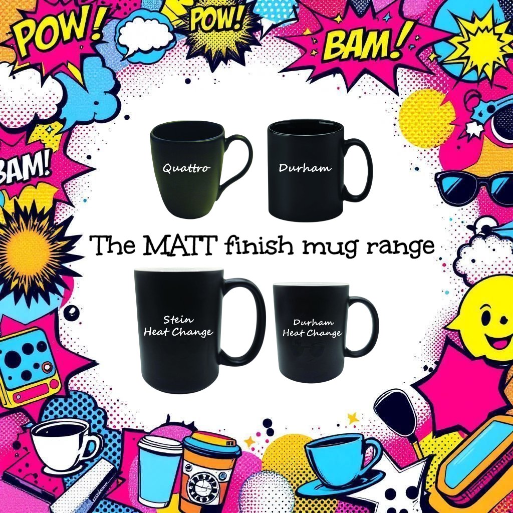 DesignsCeramic's tweet image. Yeah that&apos;s right say hello to MATT, the ceramic mug range!
Direct screen print, Transfer or Dye Sublimation heat change, we can help you out with.
For your next mug order give one of these a try!.
#ceramicdesignssocials #mattceramicmugs #BrandedMugs