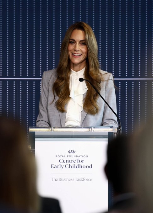 The Princess of Wales attending the the Future Workforce Summit this morning in London😍
    She was all "Business" like the "Mum Boss" she is, ready to advocate for Children and family time❤️
  When Catherine calls, Top UK Business Firms and their CEOs answer, make time in their