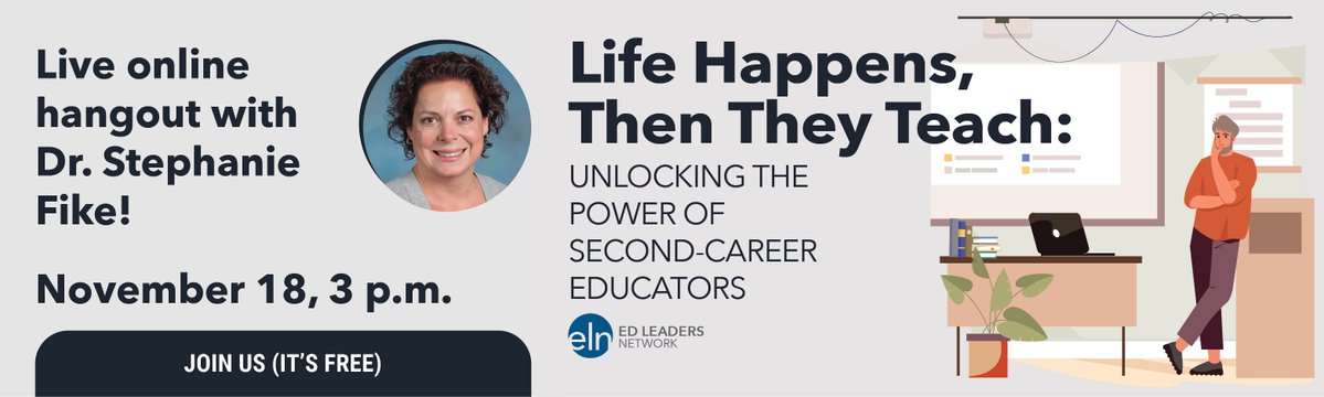 EdLeadersNet's tweet image. They’ve led teams, solved problems, and built careers — now they teach. Join us November 18 (TODAY), 3 p.m. to explore how second-career educators can strengthen your teaching staff and boost student success. Let us know you&apos;ll be there!ow.ly/6ul150XpLjL