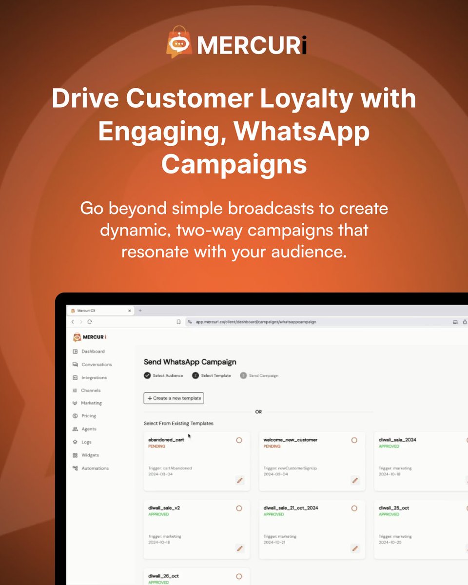 RocketHub's tweet image. 📣 Create WhatsApp campaigns that actually connect with customers!
Mercuri lets you run interactive, two-way conversations at scale.

Claim the lifetime deal on RocketHub!

#whatsappmarketing #campaignmanagement #ecomtools #saasdeals #rockethub