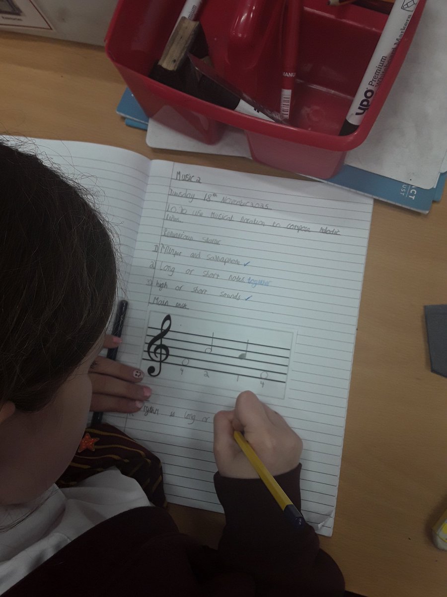 In Music, Class 4 have been composing their own melodic lines ready to perform alongside the song 'Bringing us  together'