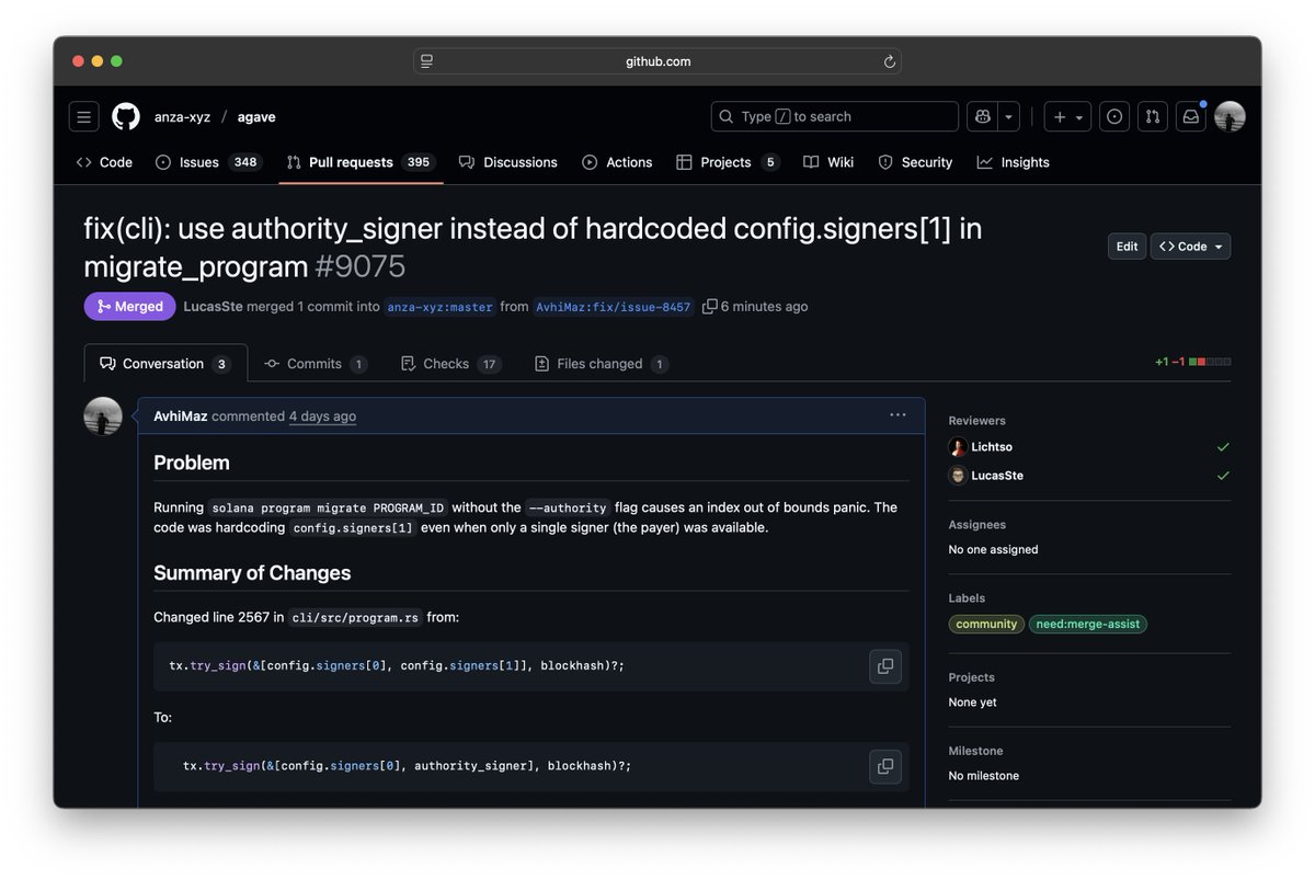 avhidotsol's tweet image. fastest fix ever done 😎  

@4rjunc was the one who solved it. 🐐