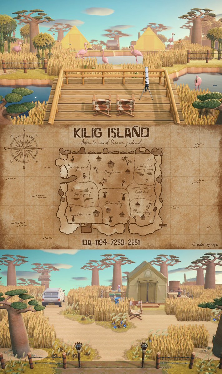 キリグ島の夢番地を登録しました！
テーマは冒険と発見の島🔍
サファリ、ジャングル、古代遺跡、民族の村などがある島です🏝️
是非、探検家気分で遊びに来てください！

【KILIG ISLAND】
🏷️DA-1194-7259-2651

#あつ森 #あつまれどうぶつの森 #夢番地 #acnh