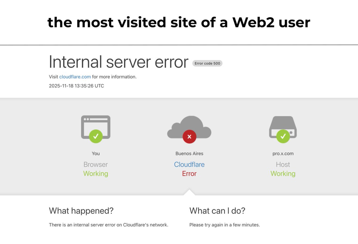 TheDotsTalks's tweet image. Web2 is down. Again. 

We trust centralisation and it keeps betraying us every bloody month

The world needs Polkadot Web3 Cloud! 
If you can’t see this trend forming, you’re choosing to stay blind

People need the resilient Internet - one that doesn’t die, bend to any…