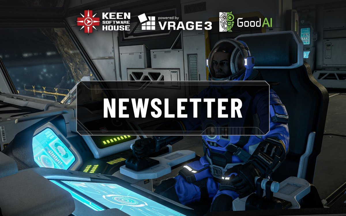 KeenSWH's tweet image. 🅽🅴🆆🆂🅻🅴🆃🆃🅴🆁 out now!

Want to get our teasers early and enjoy exclusive content?

Sign up for news and updates every month!
➡️ keenswh.com/newsletter ⬅️

⏺️ Space Engineers 2 and Beyond
⏺️ Space Engineers 1 Sneak Peeks 

#SpaceEngineers #SE2 #NeedToCreate