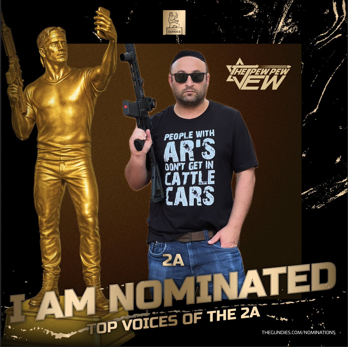 ThePewPewJew's tweet image. I HAVE BEEN NOMINATED!!!

@GundieAwards
