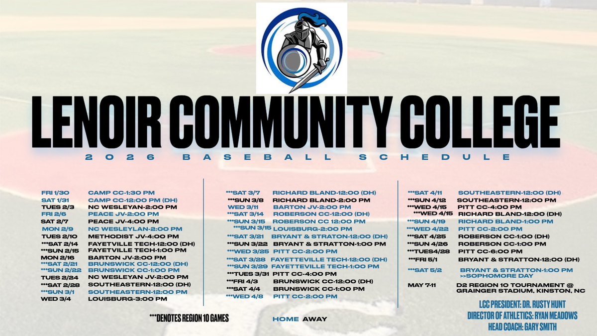 Schedule drop! Mark your calendar…Here is the 2026 Lancer Baseball schedule! It's going to be a great spring!