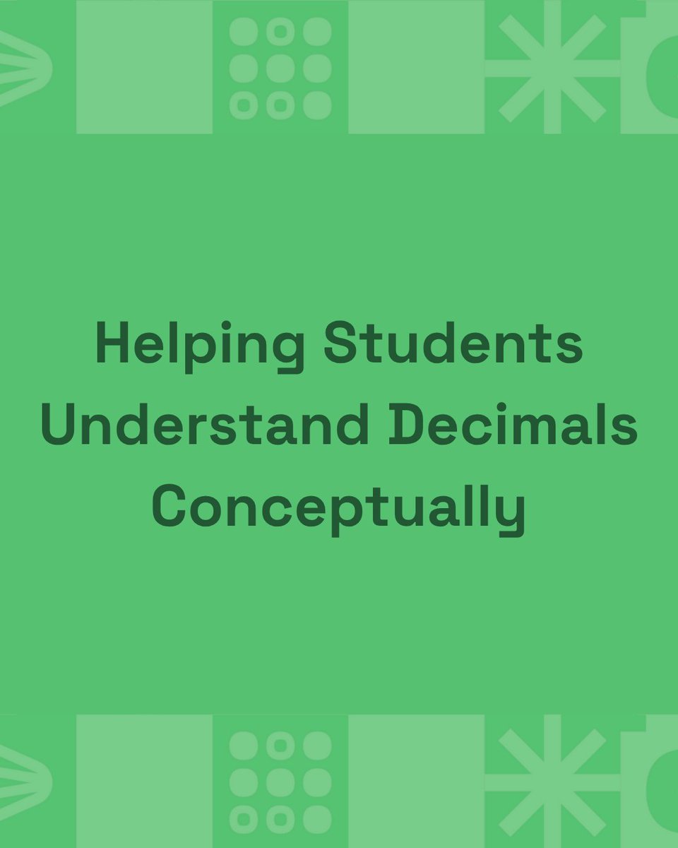 integrowmath's tweet image. Decimals are often one of the most challenging topics for students. Teachers frequently hear questions like, “Why isn’t 0.5 smaller than 0.05?” The challenge isn’t the computation—it’s the underlying number sense.

integrowmath.org/blog/helping-s…